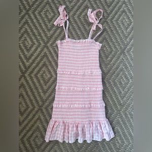 Katie J girls smocked pink dress, Size L